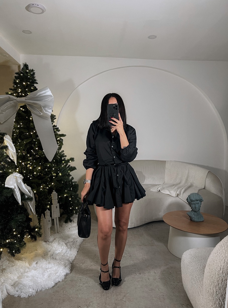 Vestido negro botones Liss